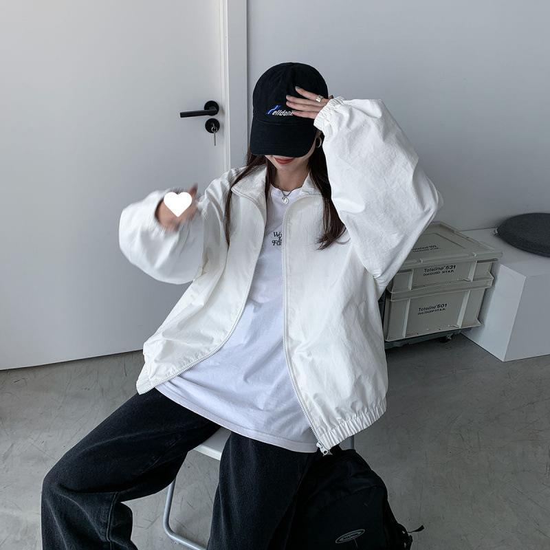 

Женская куртка Весна Свободная Универсальная Харадзюку Для пар Тонкая Бейсбольная куртка Топ 2XL