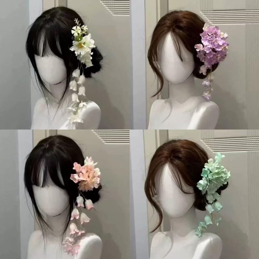 Colorful Hanfu Hair Accessories Ancient Style Chinese Style Hair Clip Flower Hairpin  Women