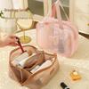 High-Capacity Cross-Border Mesh Cosmetic Handbag - Multifunctional Travel Toiletry Organizer for Women
