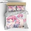 Japanese 3D Anime Moe Double Bed Duvet Cover Luxury European Bedding Sets Soft Pillow Cases Home Textiles