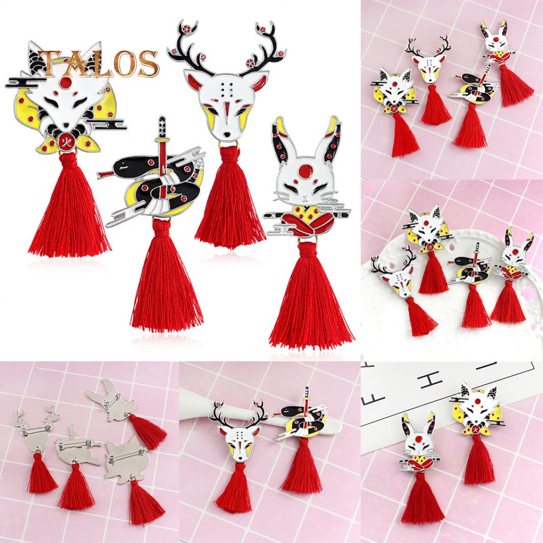 

Эмаль унисекс брошь с кисточкой в ​​виде оленя, лисы, кролика, джинсовая куртка, ювелирный значок, красота 3#