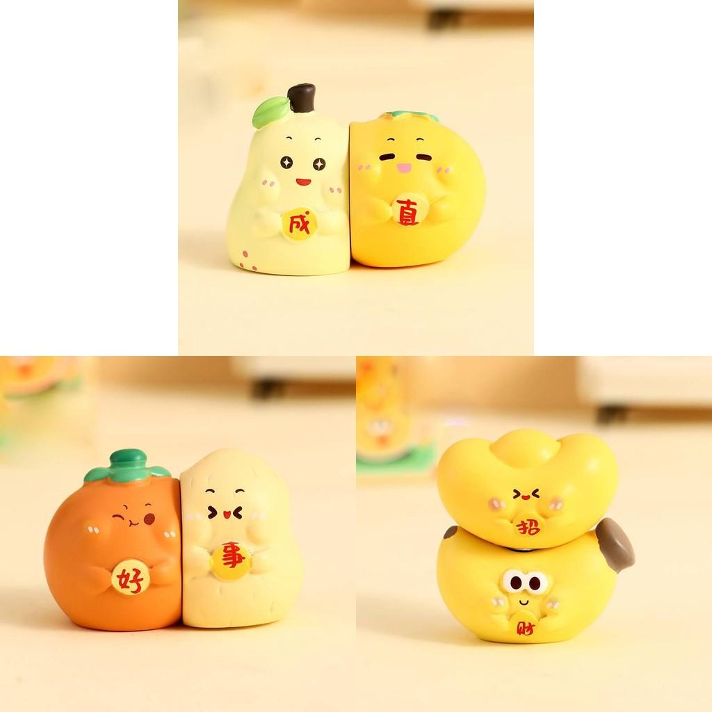 Figurine Bless Fruit Magnetic Desktop Decoration Workspace Celebrations Festive