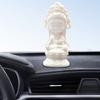 Mini Buddhism Figurine Statue Car Decoration Decorative Lifelike Resin Miniature Crafts Dolls Meditating Statue for Bedroom