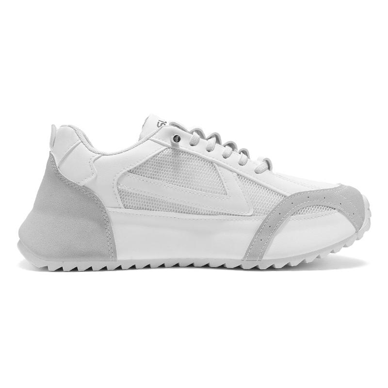 Men's Breathable All-Season Sneakers - Lightweight Casual Sports Shoes with Memory Foam Insole, Retro Lace-Up Design for Walking/Gym/Daily Wear