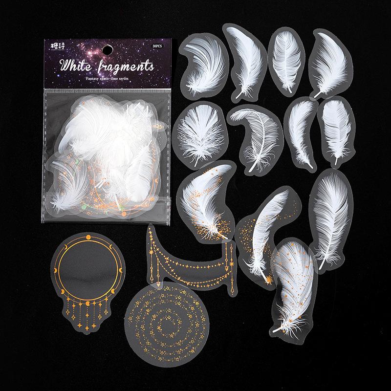 30Pcs/set Kawaii Scrapbook Stickers Fantasy Time Scrapbooking Supplies Diary Planner Decorative Craft Stationery Sticker LXY