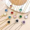 Colored Heart-shaped Zircon Necklace - Elegant and Luxurious Women's Small-Scale Exclusive Collar Chain with Pendant