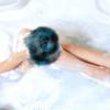 Set of 4 Bath Shower Poufs with Hanging Loops Mesh Body Scrubber Exfoliating Shower Sponge for Daily Bathing and Skin Cleansing