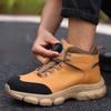 Men Mountaineering Non-slip Wear Resistant Safety Work Shoes Anti Smashing Anti-puncture Rotating Buttons Labor Protection Boots