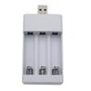 Rechargeable Battery Charger USB Output 3 Slots Charging Short Circuit for Protection Suitable for AAA/AA Battery Tools