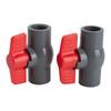 20~50mm Grauer PVC-Rohrgewindeverbinder Direkter Winkelstück T-Stück Bewässerungsverbinder Wasserversorgungsrohradapter Aquarium-Tank-Verbinder Kugelhahn