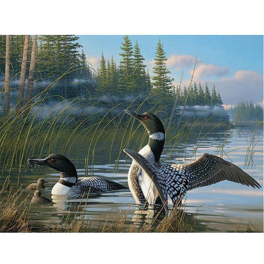 5D DIY Full Round Drill Diamond Painting Wild Duck Cross Stitch Mosaic Kit 5D DIY Full Round Drill Diamond Painting Wild Duck Cross Stitch Mosaic Kit