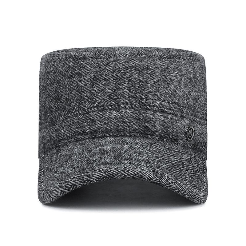 Northwood Winter Men's Outdoor Cold Proof Warm Flat Top Hats Thicken Ear Protection Flat Top Cap Cotton Trucker Hat