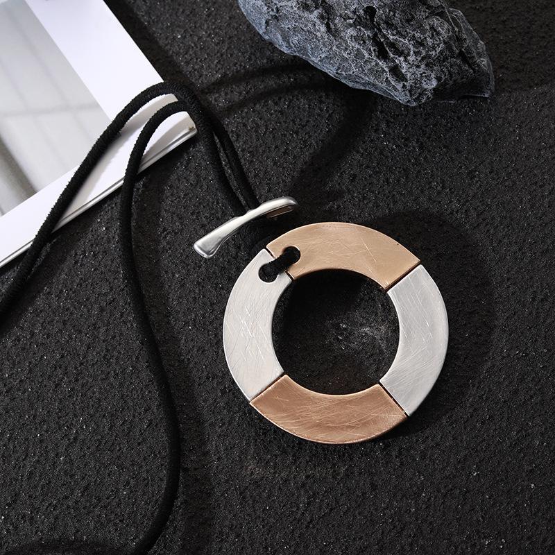 Women S Fashion Splicing Jewelry Simple Metal Necklace Sweater Chain
