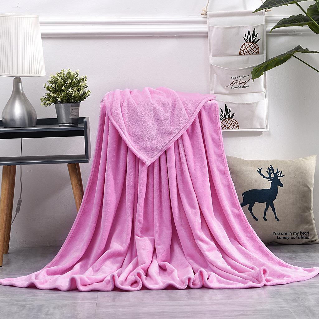 Solid Color Coral Fleece Blanket Solid Color Farai Fleece Blanket Flannel Blanket Coral Fleece Yoga Blanket