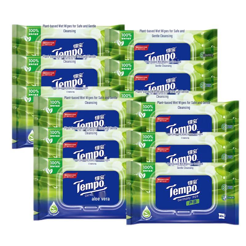 Tempo Aloe Flushable Wet Toilet Wipes