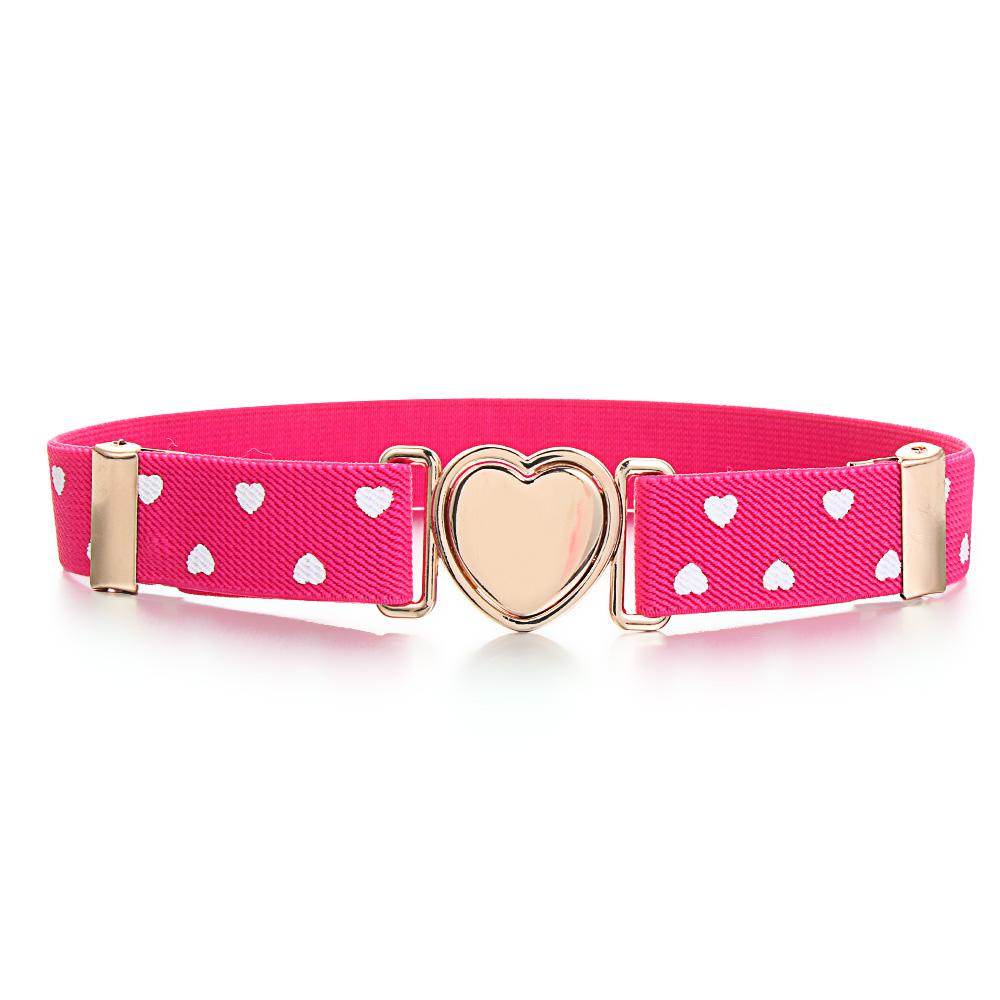 Fashion Adjustable Stretch Heart Belt Elastic Belts Dresses Waist Belt Girls