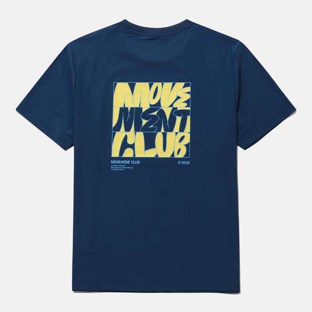 DESCENTE Cooling Tricot Wording White Graphic Short Sleeve T-Shirt Navy Sr223Ets58 (A Type)