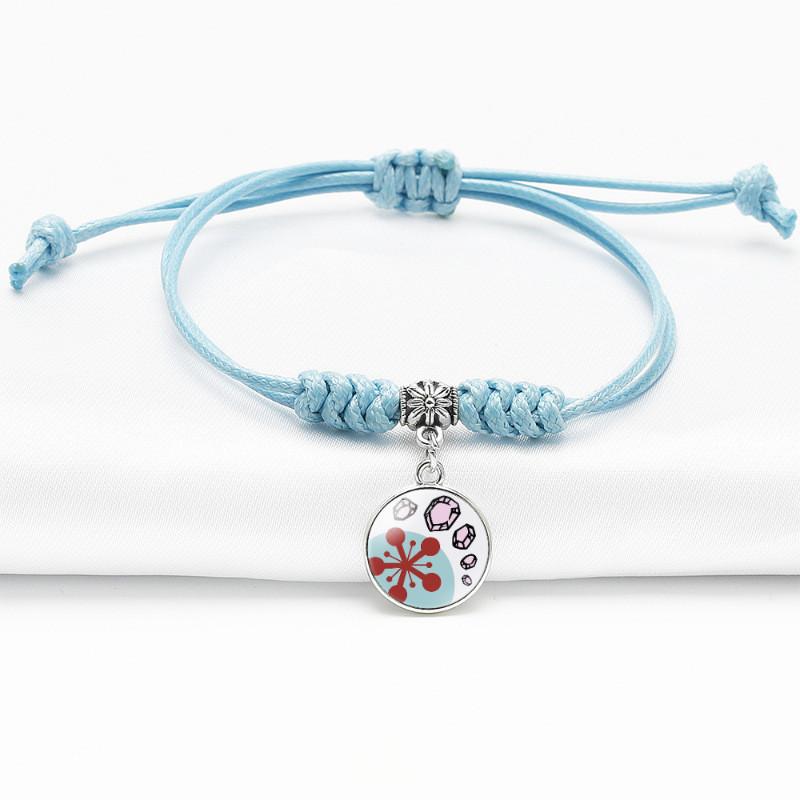 Stunning Lake Blue Demon Slayer Time Gem Bracelet Anime Character Design