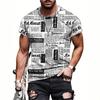 Men's 3D Printed T-Shirt Short Sleeve O-Neck Pullover Casual Top