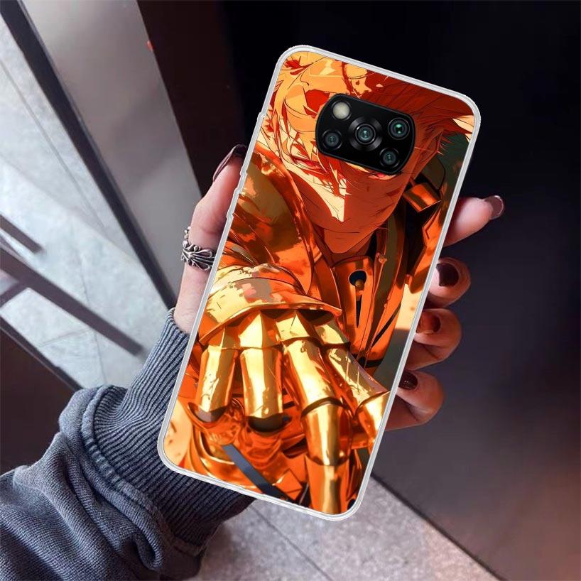 Fate Zero Stay Night Gilgamesh Phone Case For Xiaomi Poco X7 X6 X5 Pro F7 Ultra Redmi 15C 15 13 13C 12 12C 10 10A 10C 9 9A 9C 9T