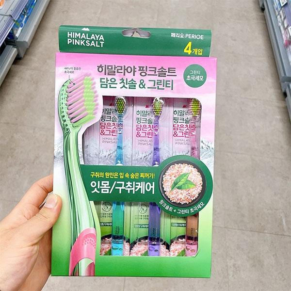 Himalaya Pink Salt Green Tea Toothbrush 4P One thing