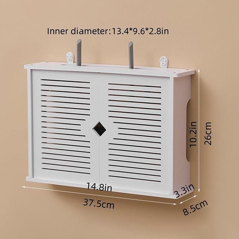 Scaffale da Parete Creativo Senza Foratura Scatola Porta Router Wifi Wireless Grande Staffa da Parete per Prese Organizer per Cavi