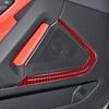 2x Bright Red Carbon Fiber Door Speaker Panel Sticker For BMW G29 Z4 -