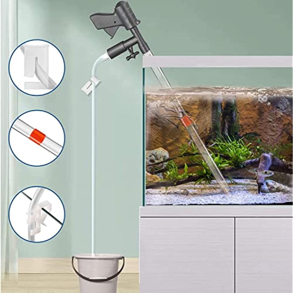 Aquarium Gravel Cleaner Kit Aquarium Cleaner Aquarium Water Change Aquarium Floor Vacuum Cleaner Gravel Cleaner Water Changer Aquarium (Black)