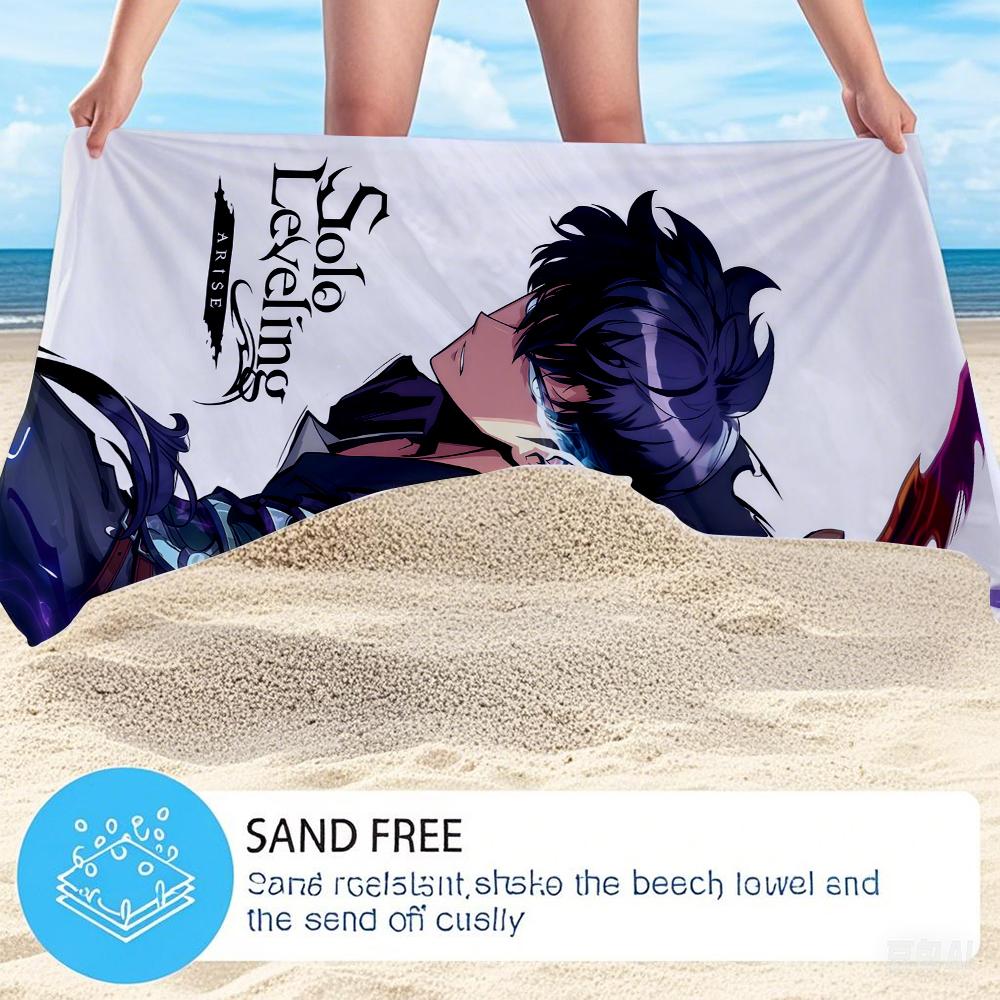 Anime S-solo leveling Quick Drying Bath Towel Microfiber beach towel light weight swimming camping yoga beach out
