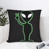 Ufo We Come In Space Alien Pillow Cover Funny Pillow Case For Living Room Bed Chair Soft Pillowcases Gift