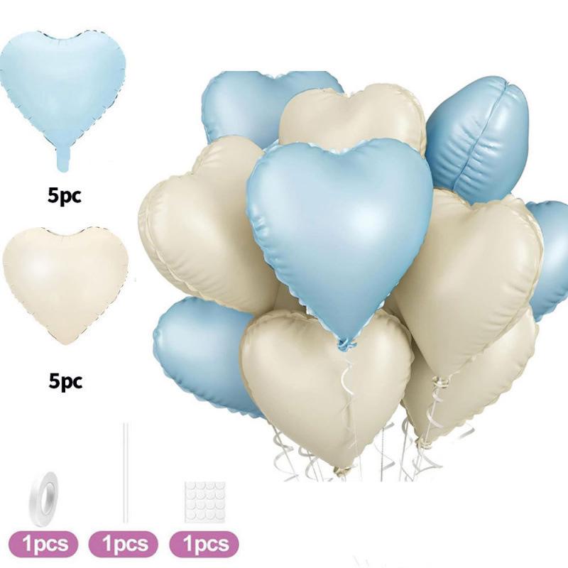 

10 Heart-Shaped 18-Inch Foil Balloons Set for Birthdays & Valentine s Day Party Decor
