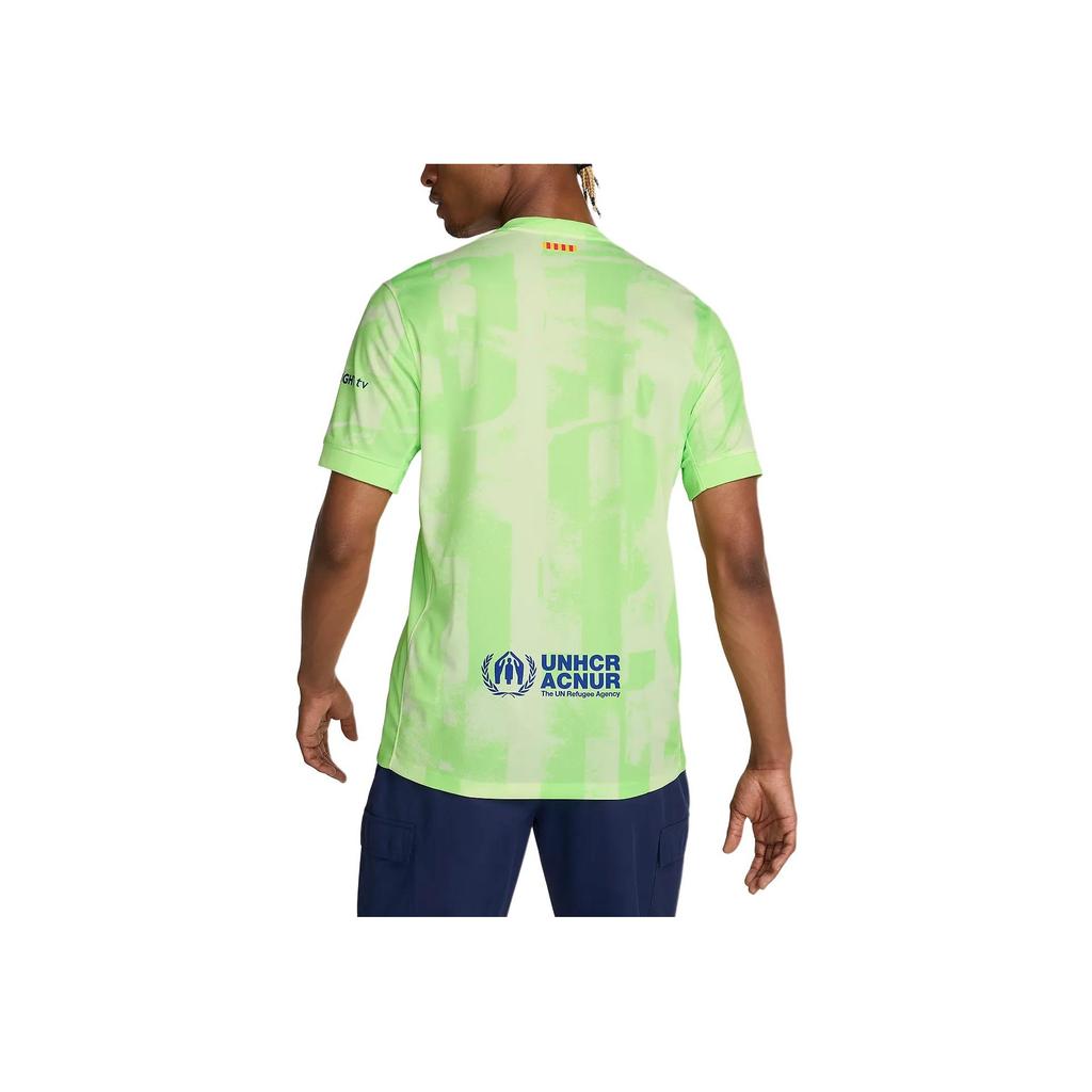 Nike Dri-Fit Spotify Barcelona 24/25 Second Away Casual Simple Crew Neck Short Sleeve Football Shirt Men Tops Green FQ2022702