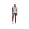 Under Armour Training Sports Printed Crew Neck T-Shirt Women Tops Grey 1363352-011