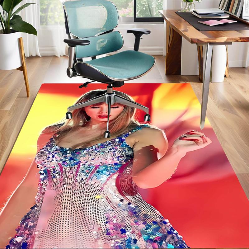 1pc Taylor Swift1 Design Area Rug - Non-Slip, Soft & Cozy Floor Mat for Living Room, Bedroom, Office - Indoor/Outdoor Decorative Carpet
