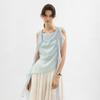 WEDNESDAY DELIGHT Wd_Soft Drape Sleeveless Top_Blue