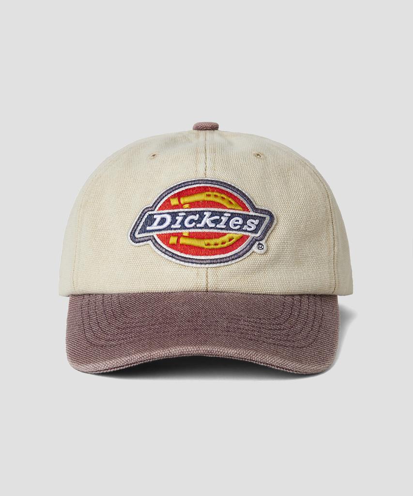 DICKIES Big Logo Washed Ball Cap Cream/Burgundy