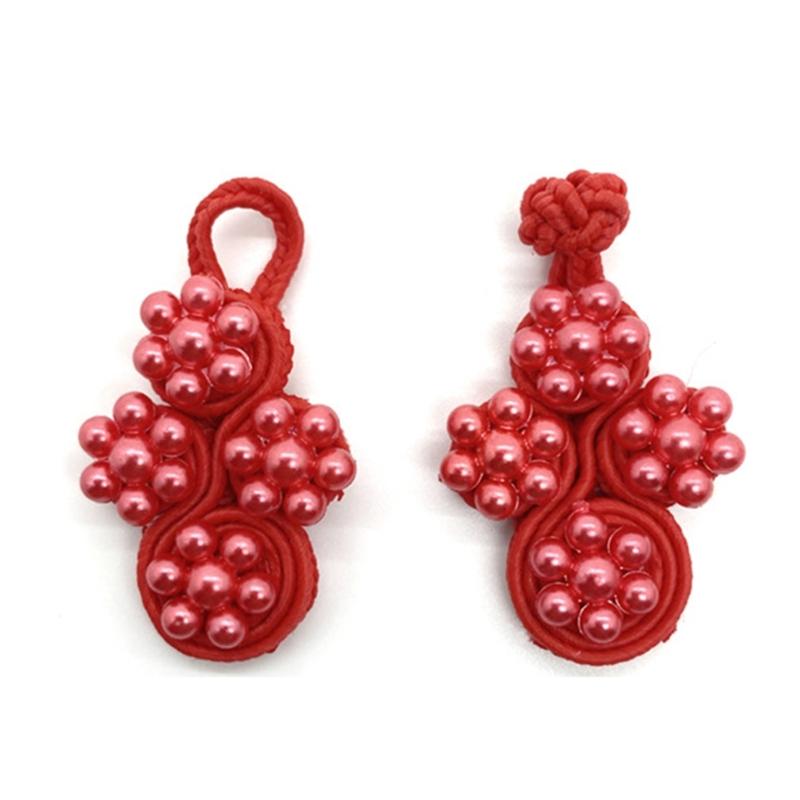 Color Round Beads Chinese Knot Buttons Sweater Scarf Cloaks Clasp Cardigan Fasteners for Clothing Cheongsam Fasteners