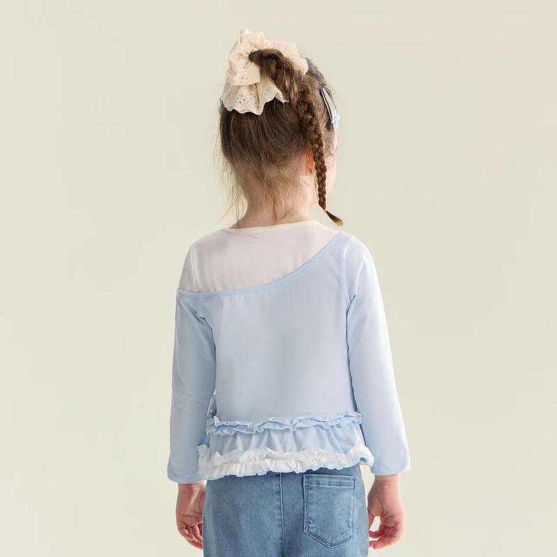 DEESHA Девочки Цветная Блочная Вязаная Футболка с Длинным Рукавом 130