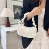 Trendy Sweet Cherry Butterfly Strawberry Print Shoulder Bag Girly Retractable Strap Handbag Armpit Bag Women Commuter Bags Gifts