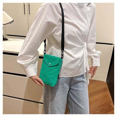 Literarische kleine frische und leichte Messenger-Handytasche aus Nylongewebe für Damen, lässig, vielseitig, mini, niedlich, kleine quadratische Tasche