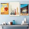 Travel Canvas Paintings Vintage Pictures Morocco Tangier Casablanca Posters Coated Wall Stickers Home Decoration No Frame