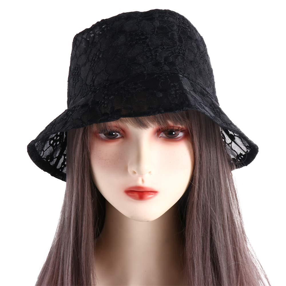 Mesh Flower Summer Hat Pure Color Caps Hollow Basin Sun Cap Lace Bucket Hat Sun Hat Female Hats
