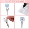 50Pcs Labelled Key Tags Silicone Key Caps Blank Printed Label Key Identifier Caps  House Keys