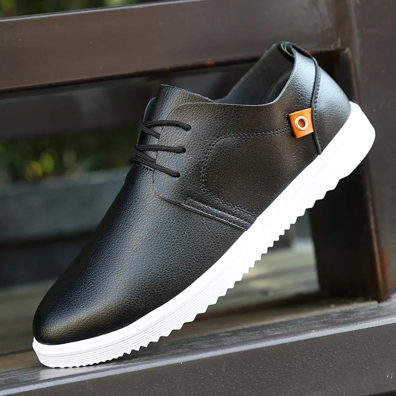 Spring Men's Shoes All-match Breathable Casual Sneakers Korean Style Trend Business Leather Shoes Student Sport Shoes