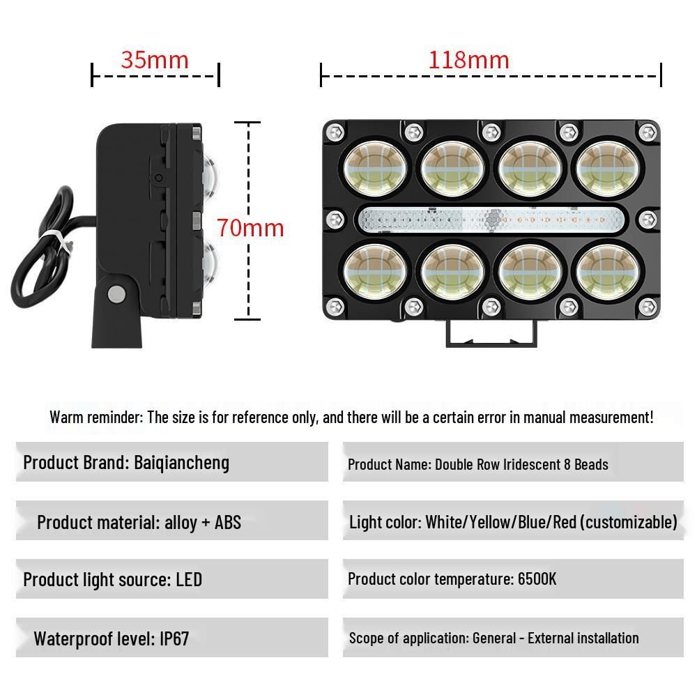 Motorcycle LED Headlight & Off-road Work/Warning Light for Electric Vehicles