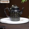 111ml Authentic Yixing Purple Clay Teapots Handmade Gold Drawing Ryoma Pot Raw Ore Stone Yellow Mud Kettle Zisha Tea Set Cha