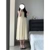 Temperament Neck Sling Women's Summer New Dress Casual Loose Vacation A-shaped Long Skirt