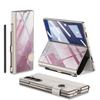 Samsung Z FOLD7 Folding Mobile Phone Case Z Fold7 Pen Slot Leather Case Flip Glass Protective Cover