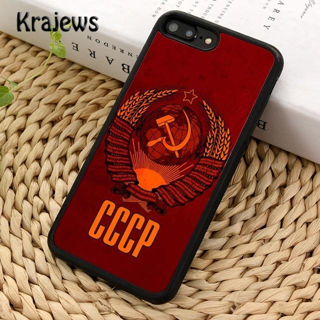 Krajews New Style Russia Soviet Flag Soft Phone Case Cover For iPhone 17 Air 16 15 14 plus 11 12 13 pro max coque Fundas