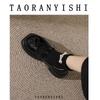 Leather small leather shoes new single shoes college style thick soles summer large size single shoes women